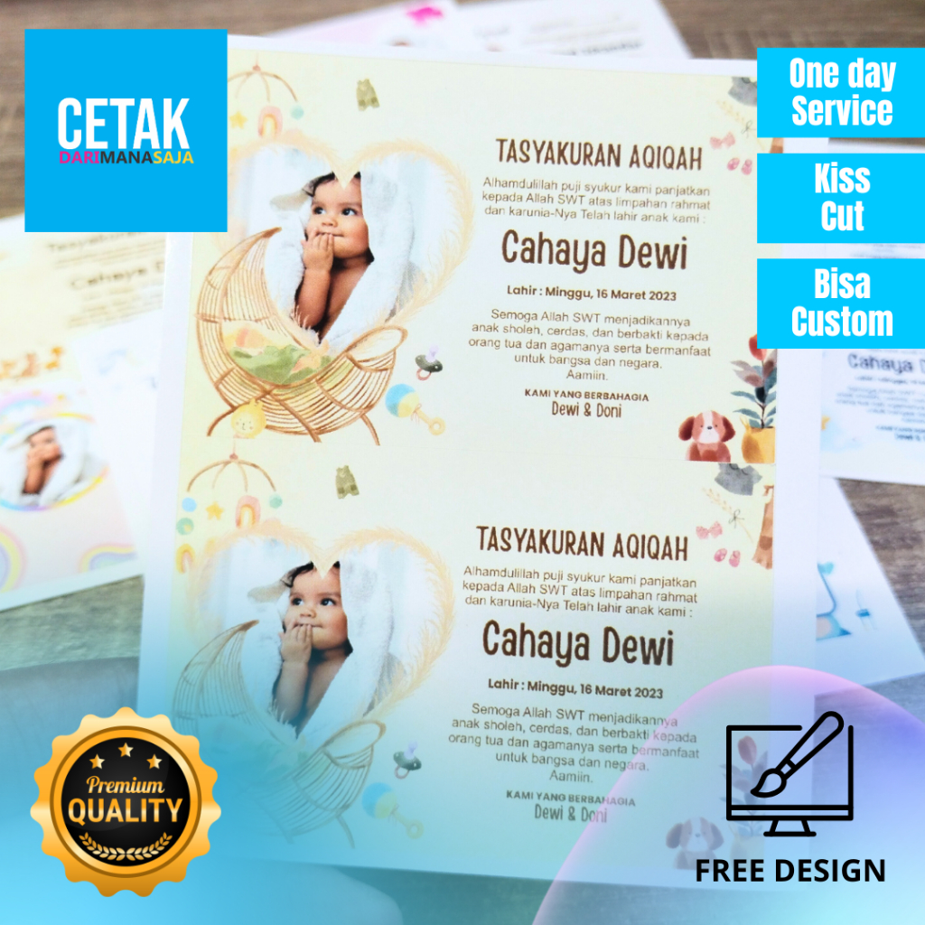 

Tasyakuran Aqiqah/ Stiker Aqiqah / Stiker Tasyakuran Kelahiran