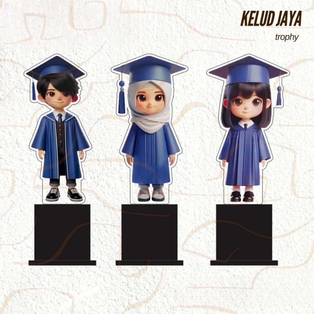 Piala Wisuda Akrilik Custom Piala Wisuda Anak