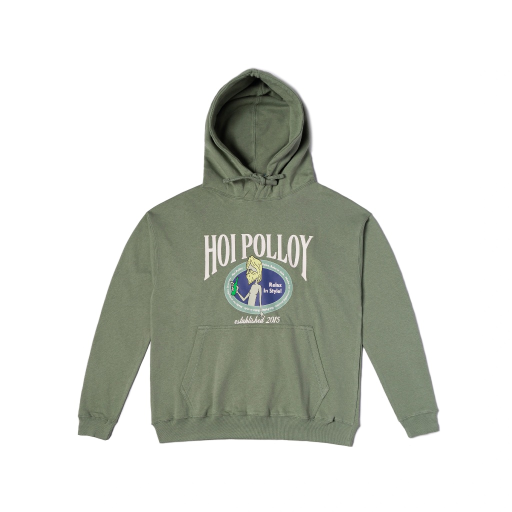 Hoi Polloy - Hoodie Sweater Relax In Style (Green)