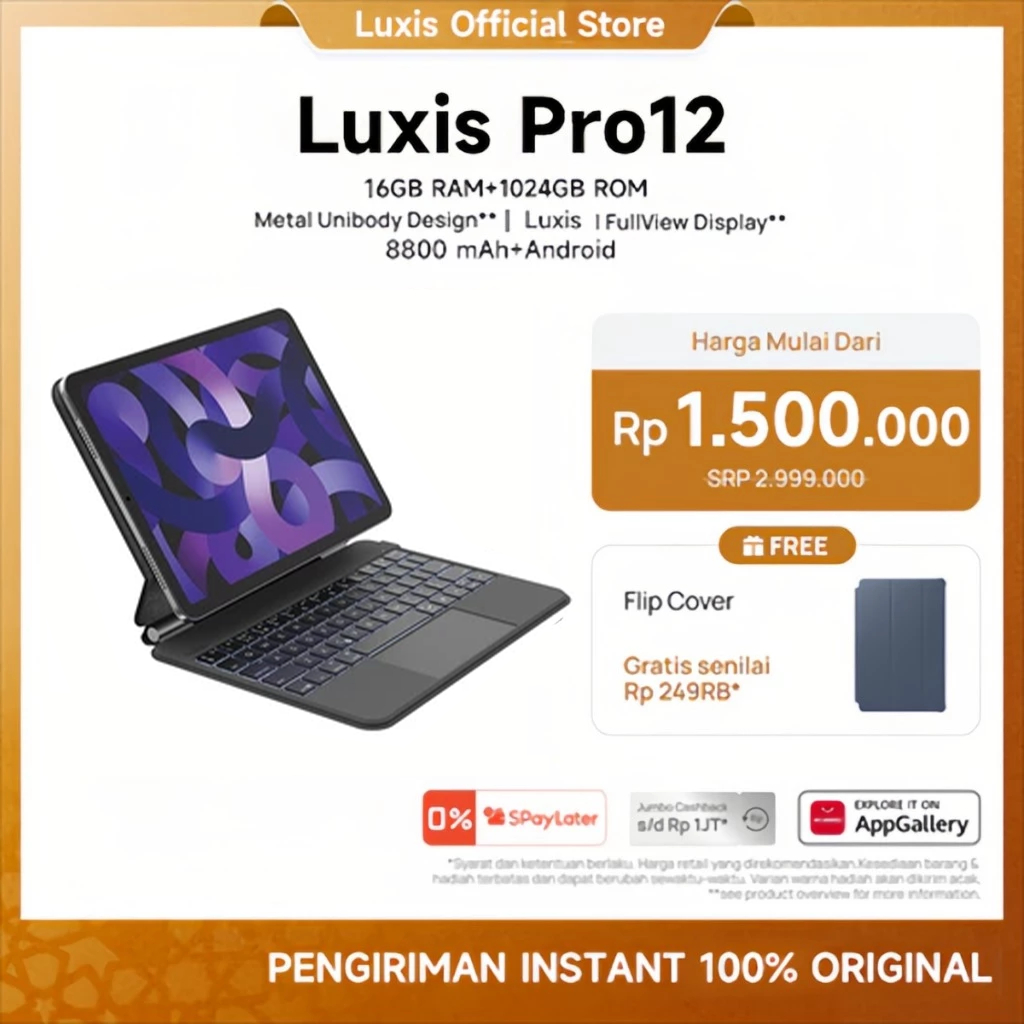 Luxis Tablet Pro12 (16GB+128GB)11.6inch"lPS Screen Tablet Android 12 8800 mAh Dual Sim CardadvanTabl