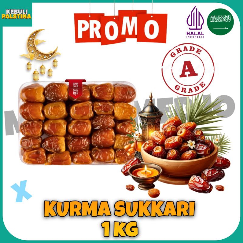 

KURMA SUKKARI AL QASIM MERK CASTLE FARMS 1KG Exp 29/11/2026