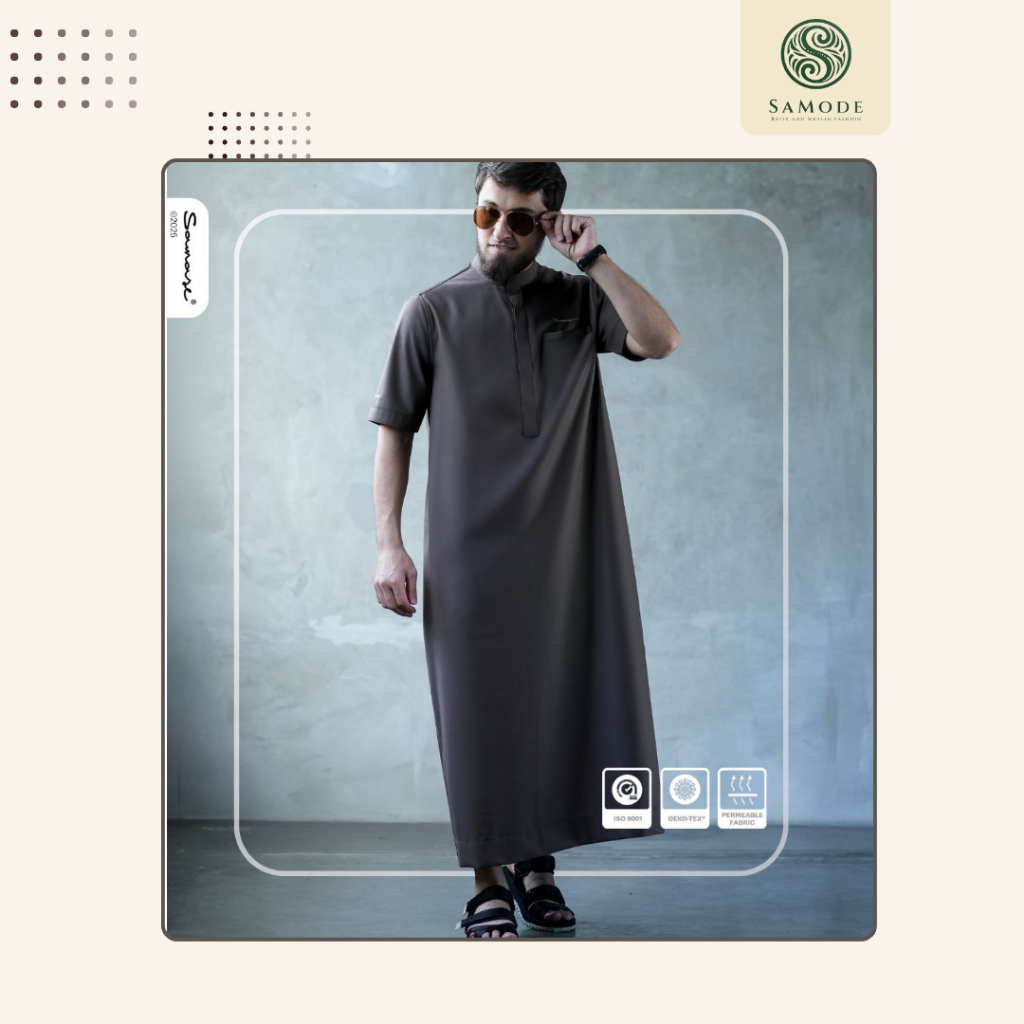 Samase Jubba Stanco Pendek | Jubba Terbaru | Jubah Lengan Pendek | Jubah Pria Dewasa | Gamis Pria
