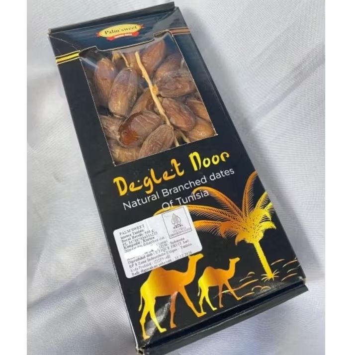 

Kurma Tangkai Tunisia Deglet noor berat 500gr