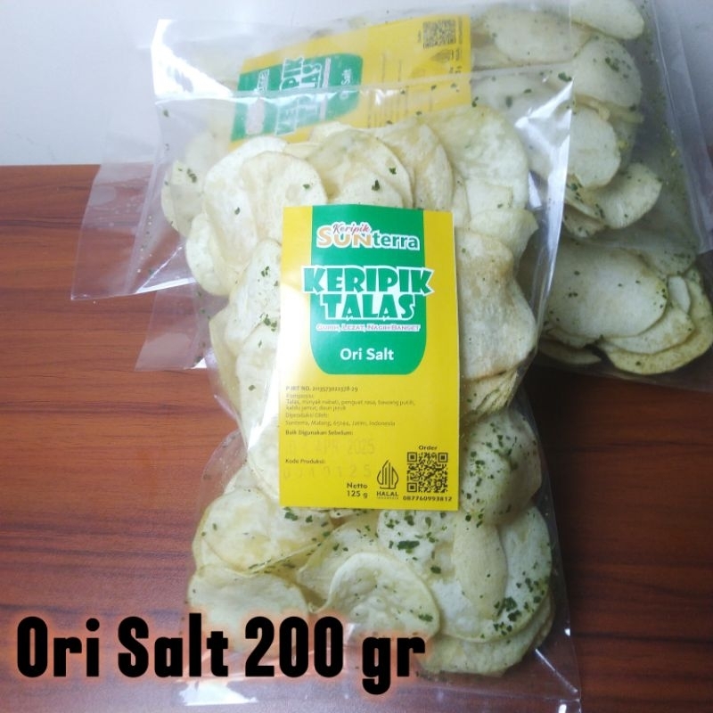 

Keripik Talas Ori Salt (Asin) 200 gram