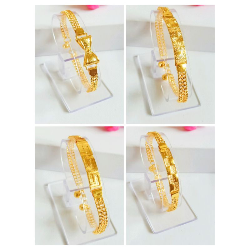 Gelang wanita/gelang tiker/model terbaru/gelang perhiasan lapis emas