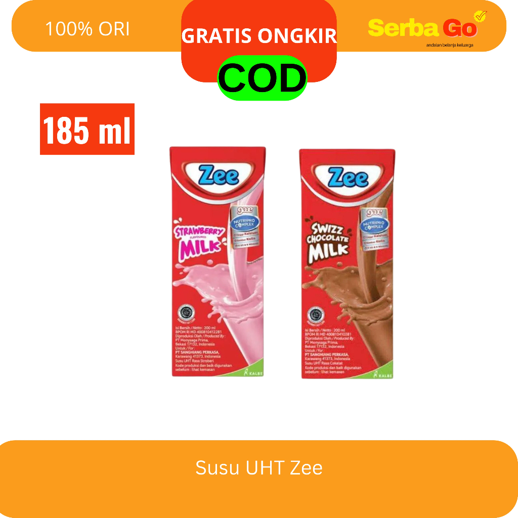 

Susu Kotak UHT Zee Up&Grow 185ml