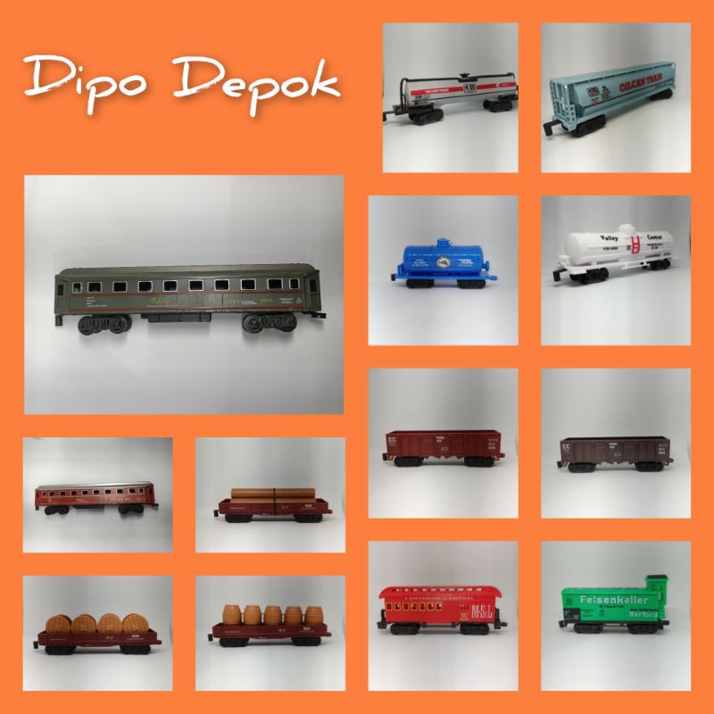 Gerbong kereta api rail king skala HO 87 plastik roda bogie untuk koleksi