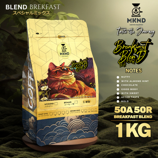 

MKND COFFEE ROASTERY - Breakfast Blend 1Kg Arabika 50% Robusta 50% Kopi Susus Espresso |Blend Kopi