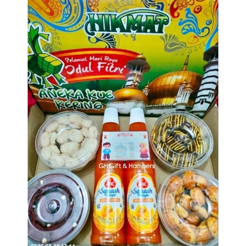 

Kue Lebaran 4toples & 2 Sirup Hampers IdulFitri Kado Parcel Parsel Set