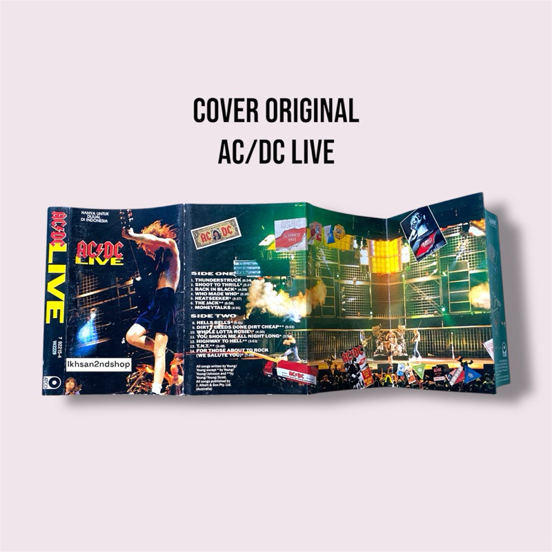 Sampul / Cover Kaset Pita AC/DC Live Original