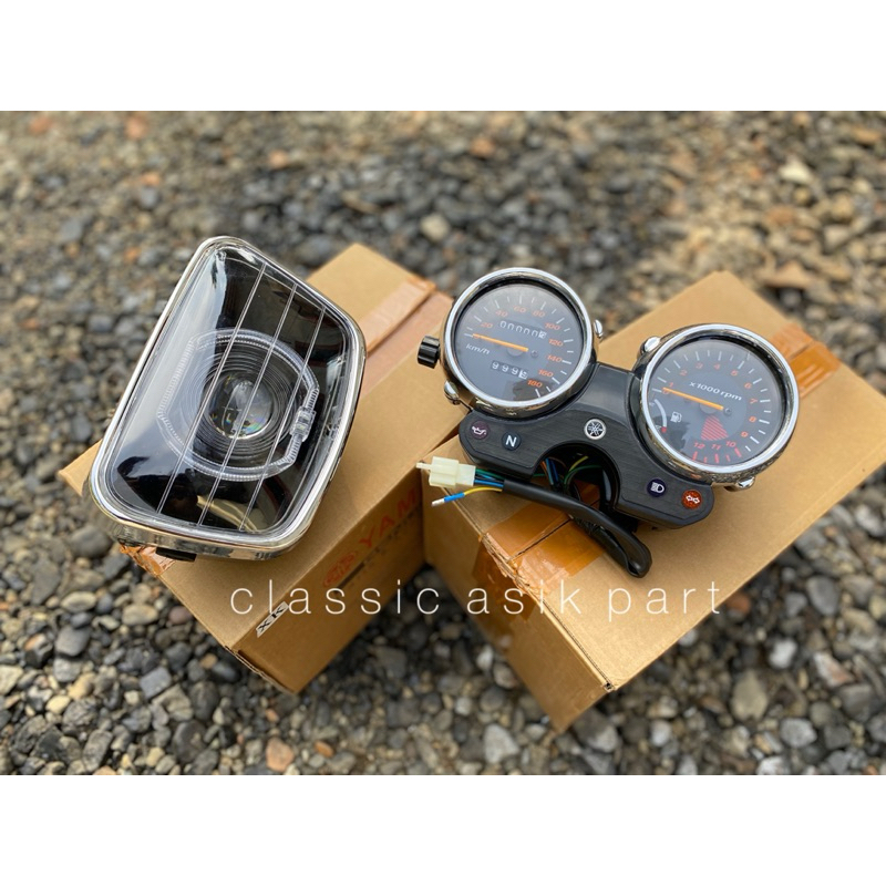 LAMPU DEPAN BILED RX KING SET SPEEDOMETER BULAT RX KING NEW