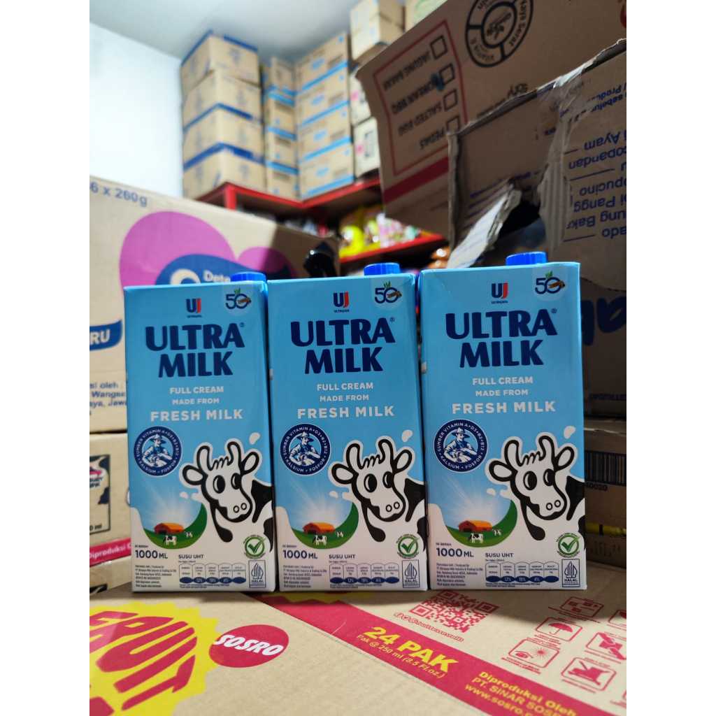 

SUSU ULTRA MILK KEMASAN 1 LITER 1 KARTON ISI 12