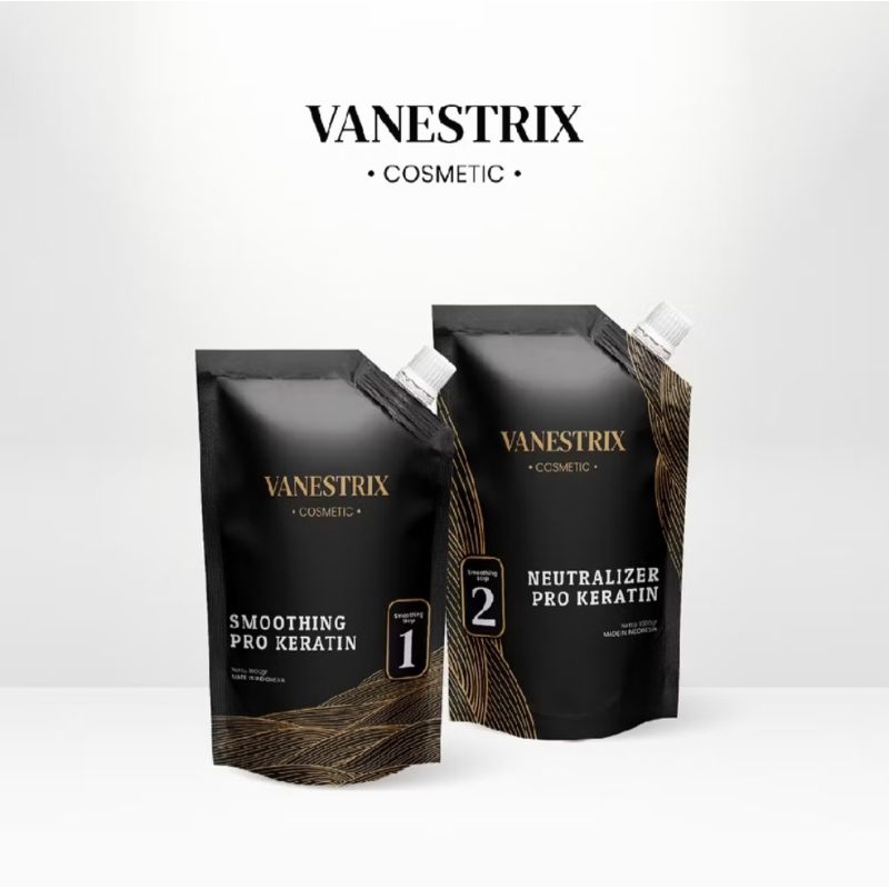 Vanestrix Smoothing Smoting Pro Keratin Krim Cream Obat Pelurus Rambut Smothing Step 1 & Step 2 Neut