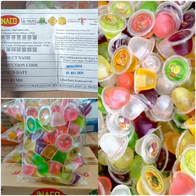 

EXP. Mei 2026 JELLY INACO 1 KG original-Jelly inaco rasa buah-buahan dapur mbok vika