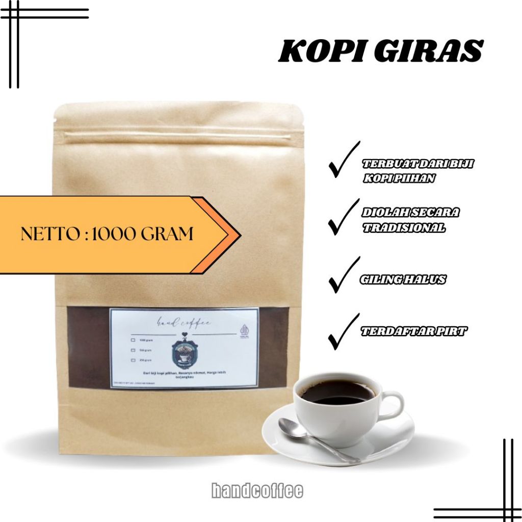 

KOPI Bubuk GIRAS isi 1 Kg Cocok Buat Usaha Warkop murah