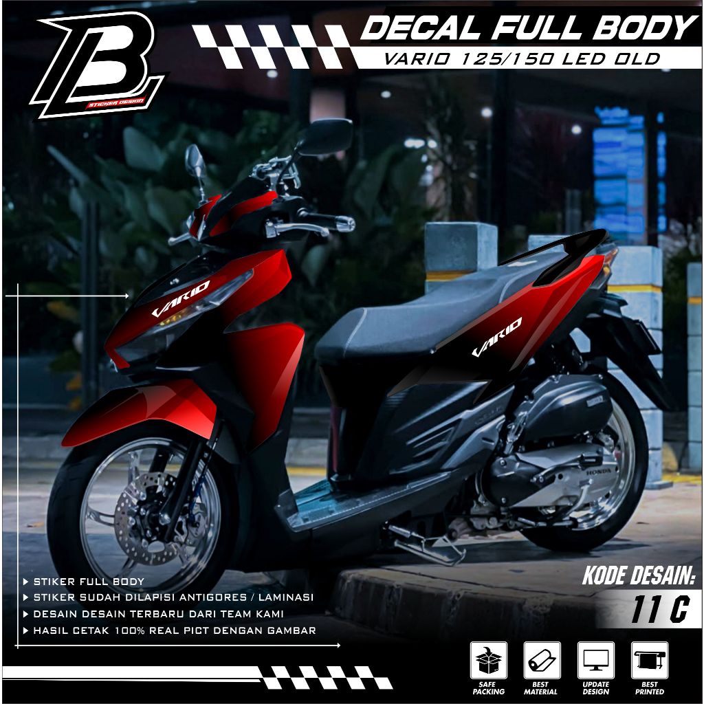 BL STIKER Decal Sticker VARIO 125/150 LED Full body - STIKER Motor Honda VARIO 125/150 2015 2016 201
