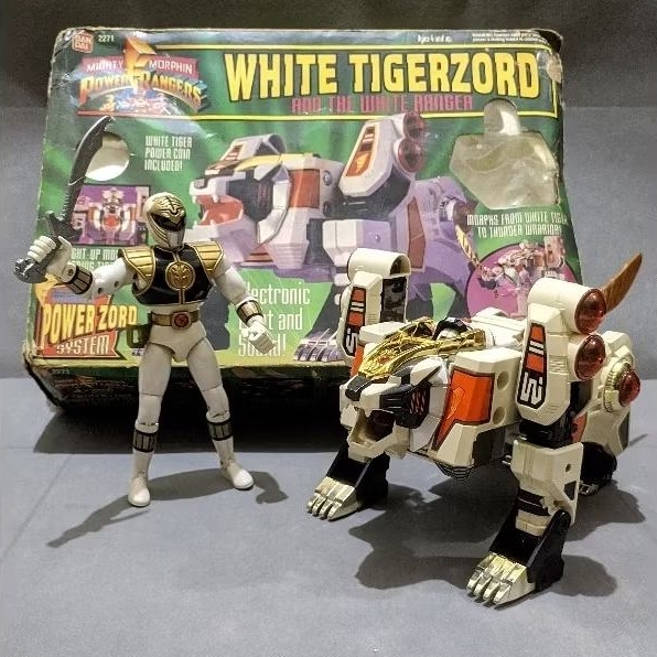 DX White tigerzord kiba ranger dairanger mighty morphin power ranger