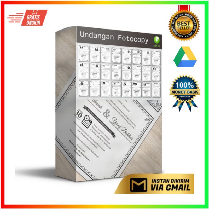 25 Desain Undangan FotoCopy Format Coreldraw v15 - Template