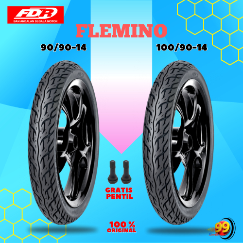 FDR FLEMINO Paket Ban Motor YAMAHA LEXI 90/90 - 100/90 Ring 14 Tubeless