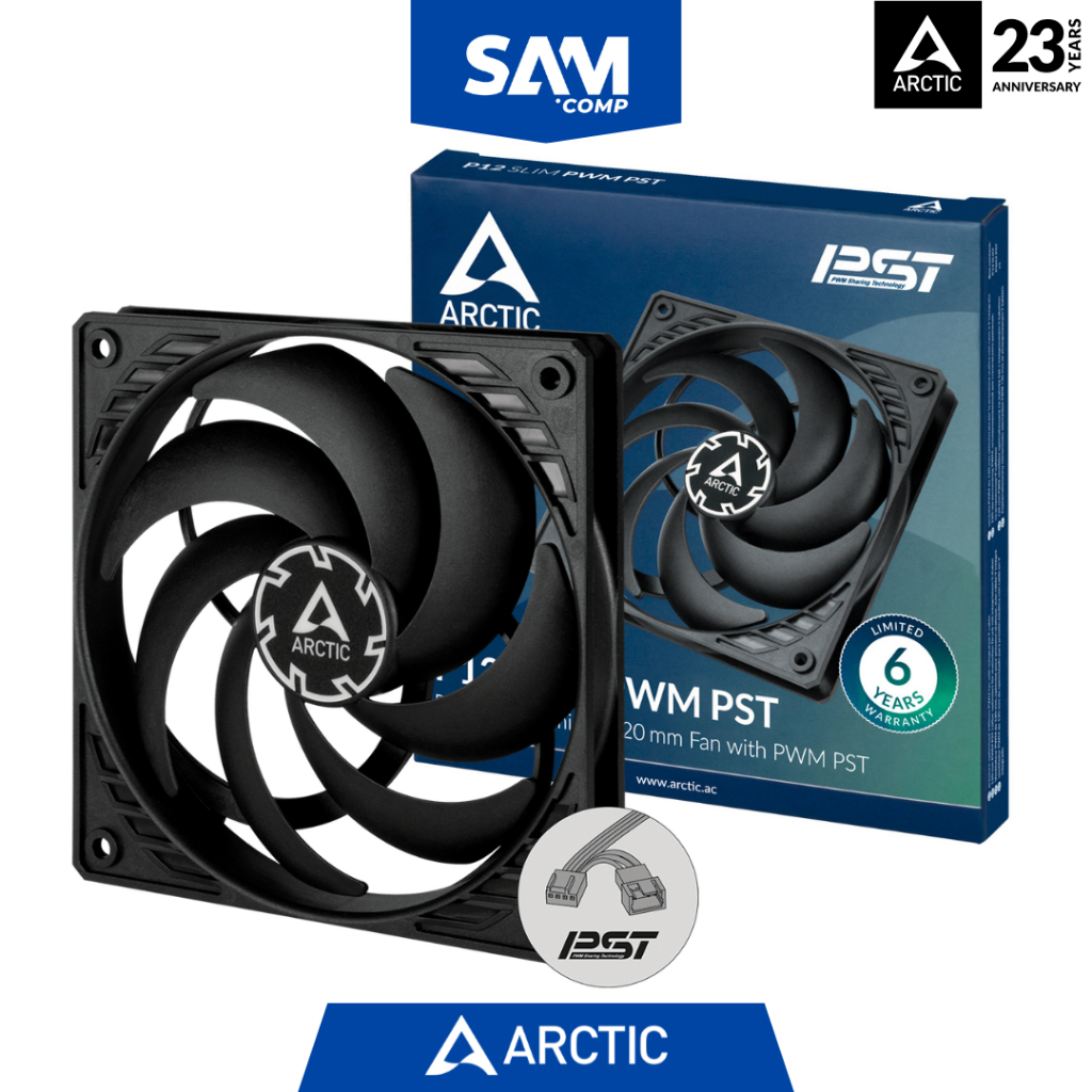 Fan ARCTIC P12 SLIM PWM PST - Single Pack - 120mm 12cm Slim