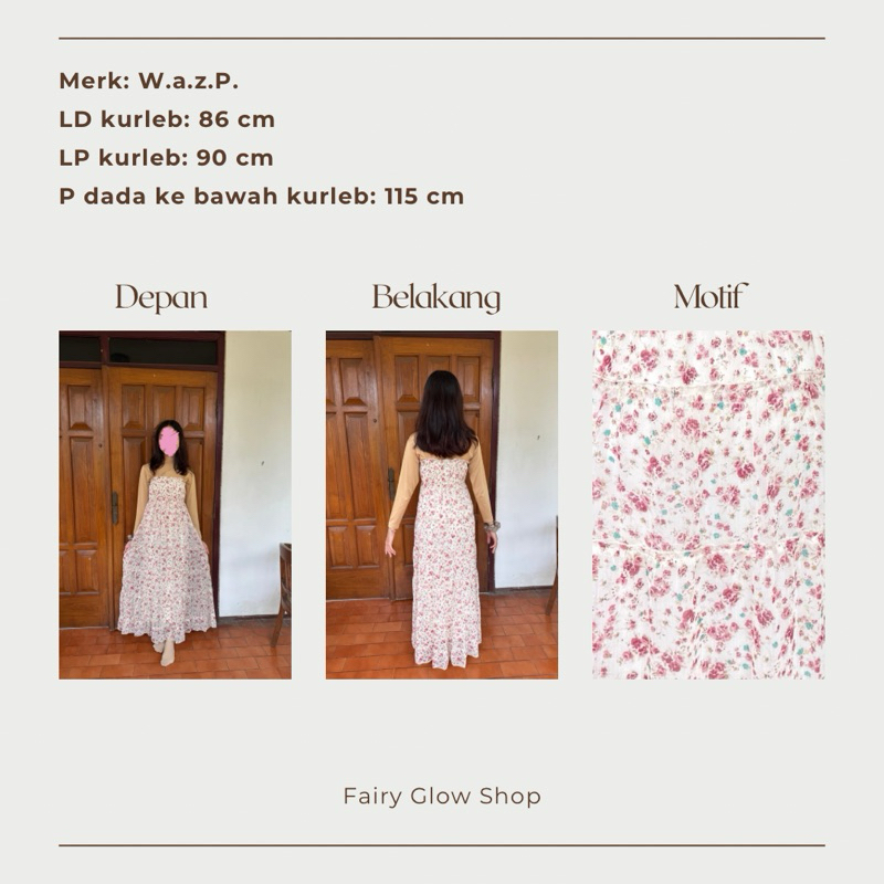 Dress maxi preloved kawai cantik jepang korea