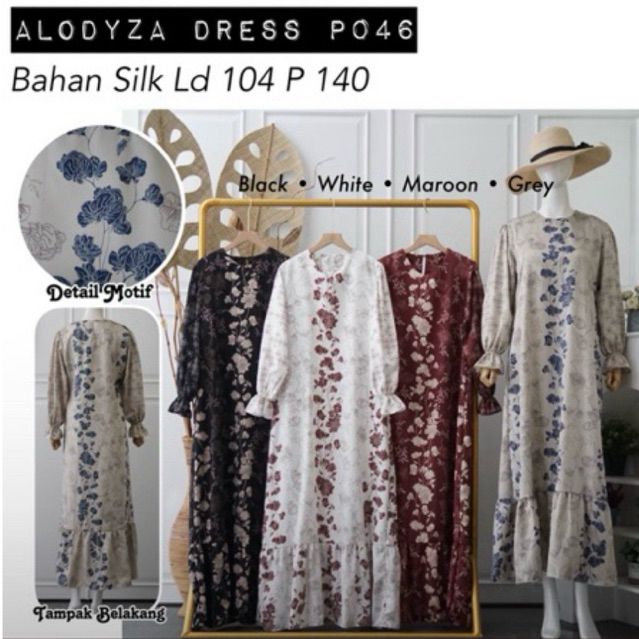Gamis lebaran/ gamis silk motif