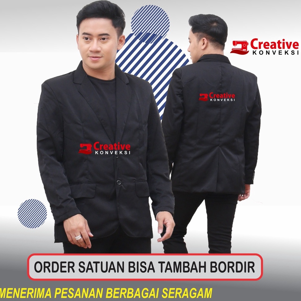 KODE I22Q Blazer hitam POLOS jas almamater santri jas almamater mahasiswa jas almamater santri PUTRA