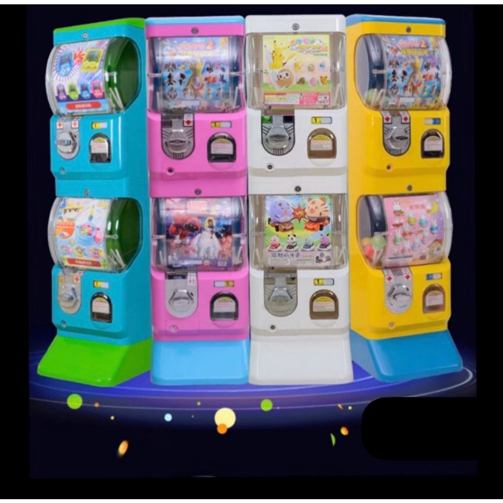 GOJEK - READY MESIN GASHAPON BESAR 2 TINGKAT REAL SIZE + BONUS KOIN - MESIGOJEK - READY MESIN GASHAP