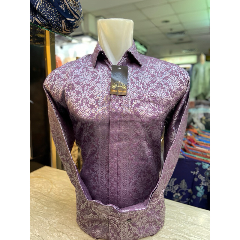 Kemeja Songket Pria dewasa/Kemeja songket Motif /Kemeja Songket Furing/Kemeja Songket Modern/Kemeja 