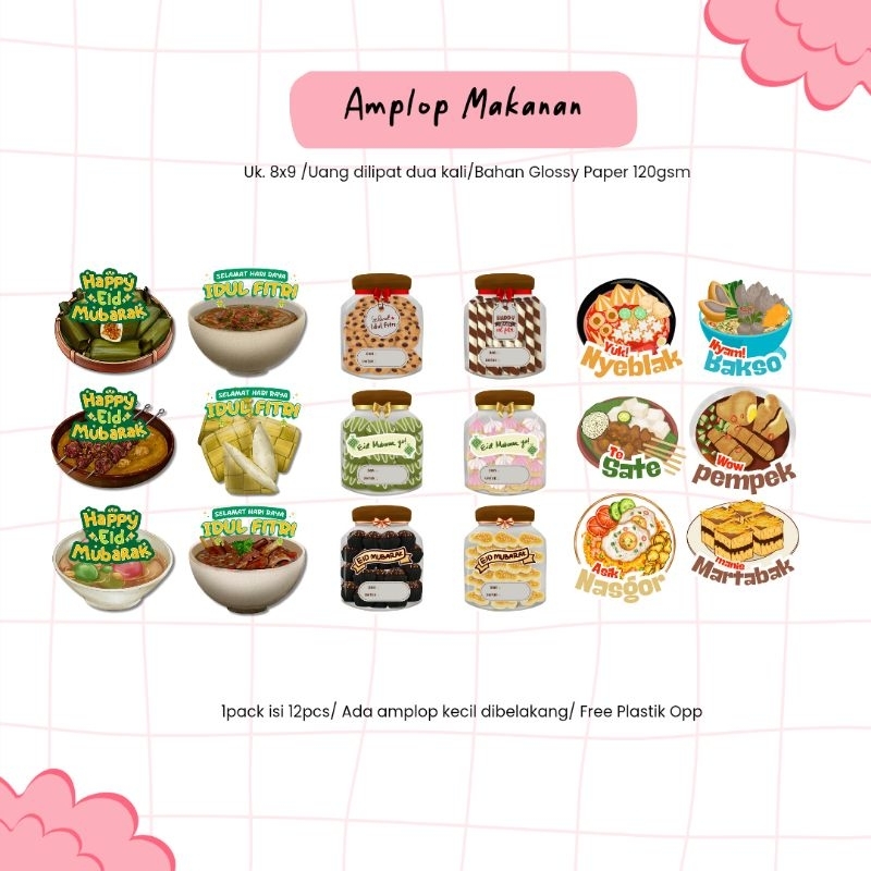 

Amplop Lebaran 3D Makanan