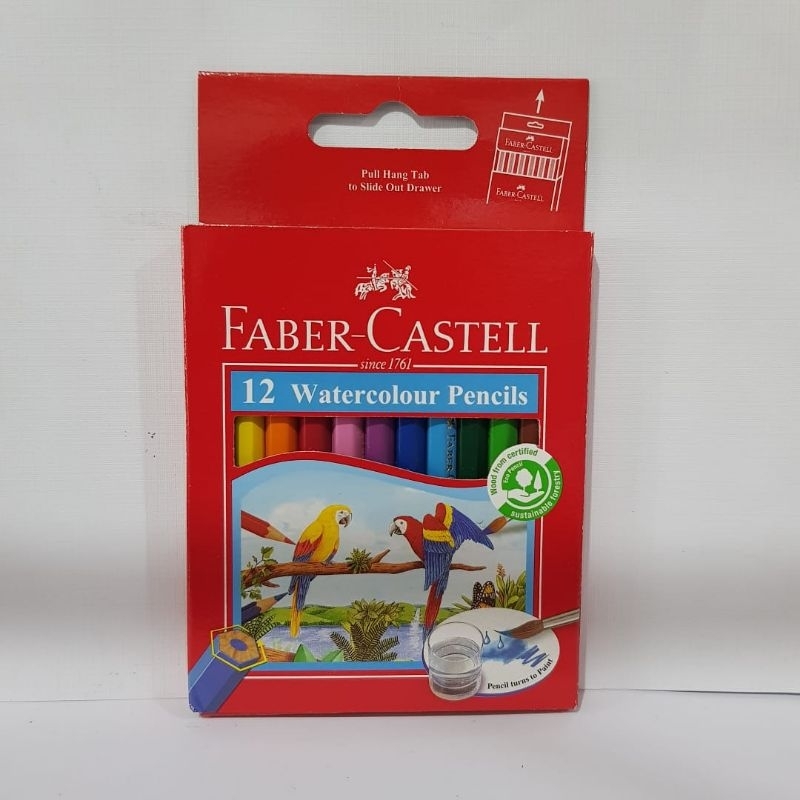 

PENSIL WARNA FABER CASTELL WATERCOLOUR 12 WARNA PENDEK