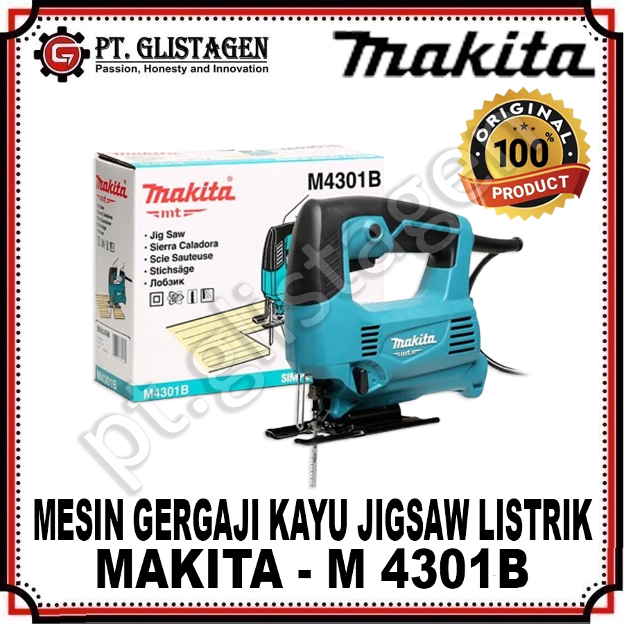 MAKITA M 4301 B Mesin Jigsaw Gergaji Triplek Potong Kayu Listrik Jig Saw M4301B M4301 B M 4301B MAKT