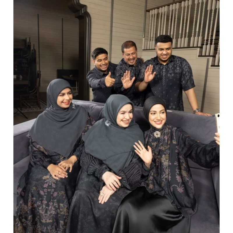 Siap Kirim Sangga Samamu Awenasa Mavish Series Pleats Tunic Blouse Dress Skirt Koko Kids Dewasa Ston