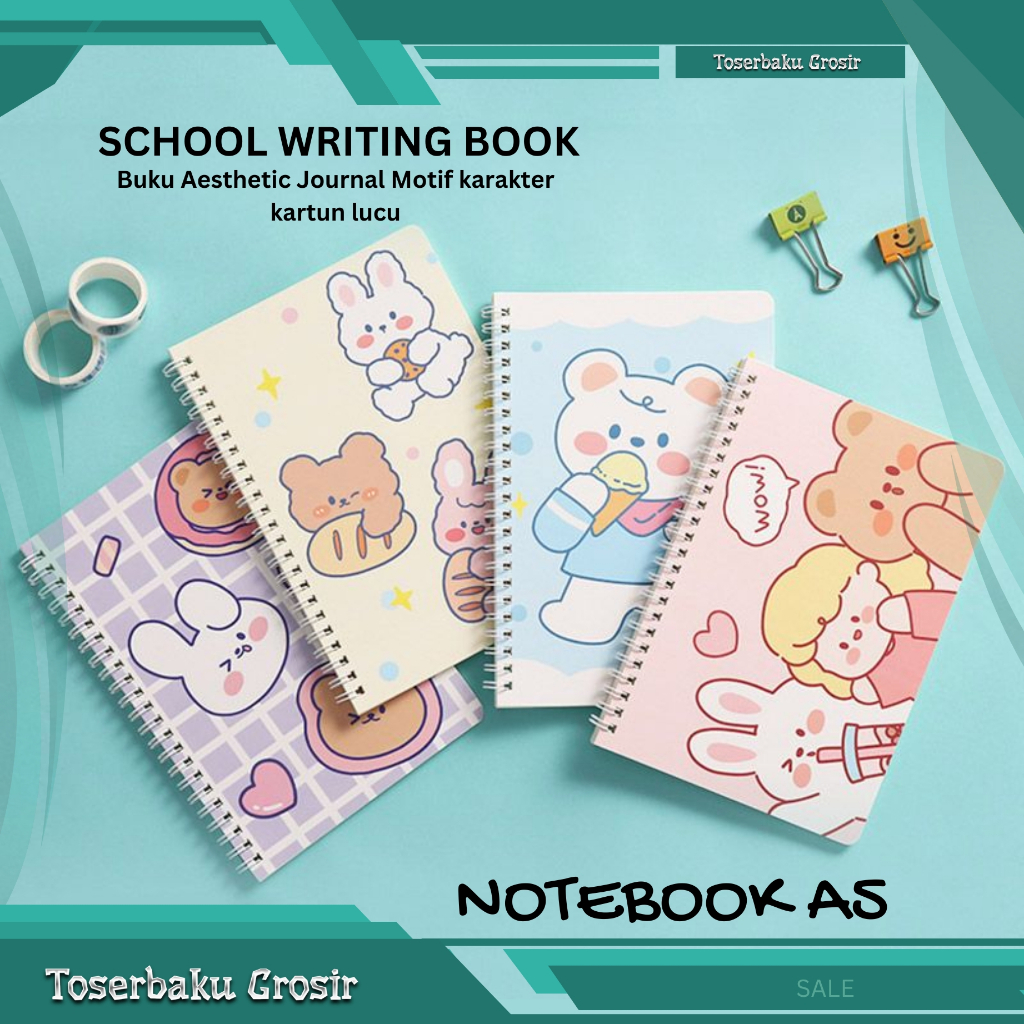 

Notebook A5 Buku Tulis Sekolah Isi 60 Lembar Buku Catatan Mini Aestetic