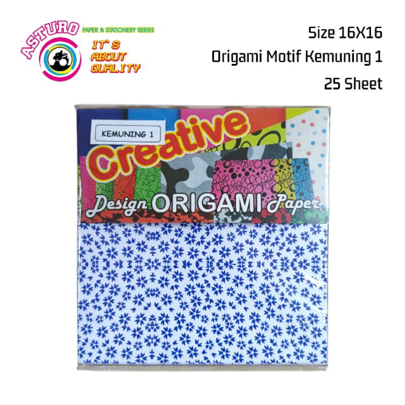 

ASTURO Kertas Origami Motif Kemuning 1 16X16