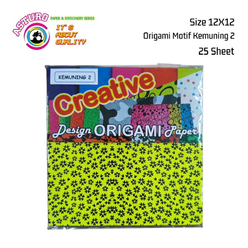 

ASTURO Kertas Origami Motif Kemuning 2 12X12
