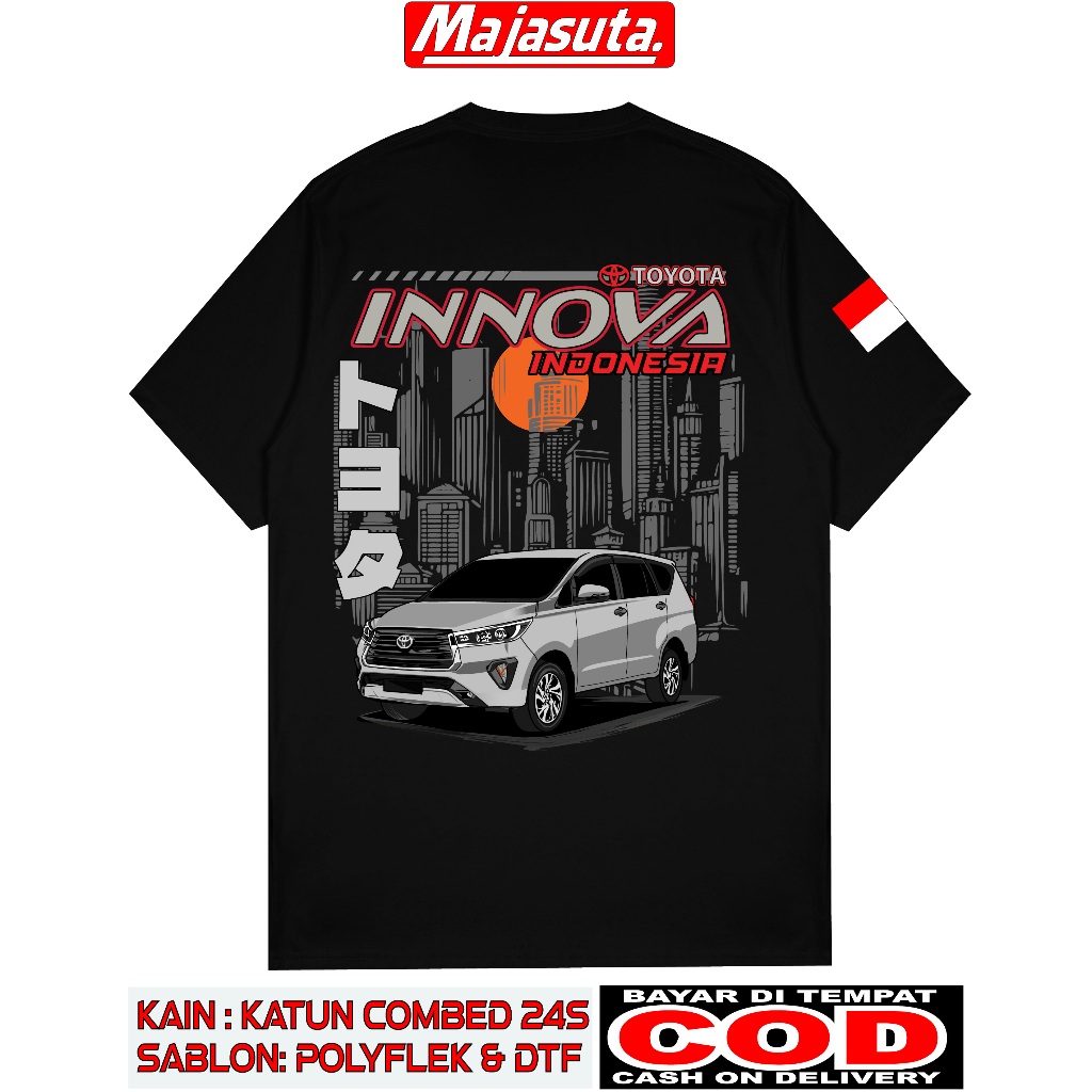 KAOS TOYOTA NEW INNOVA INDONESIA M4 COMBED 24S BISA COD//KAOS CLUB//KAOS COMUNITAS//KAOS DISTRO