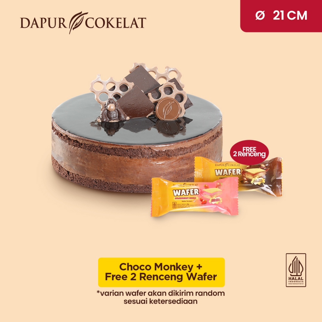 

DAPUR COKELAT - Choco Monkey Diameter 21cm | Kue Ulang Tahun