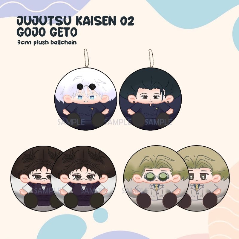 Plush Keychain - Jujutsu Kaisen 02 (JJK Gojo Geto Choso)