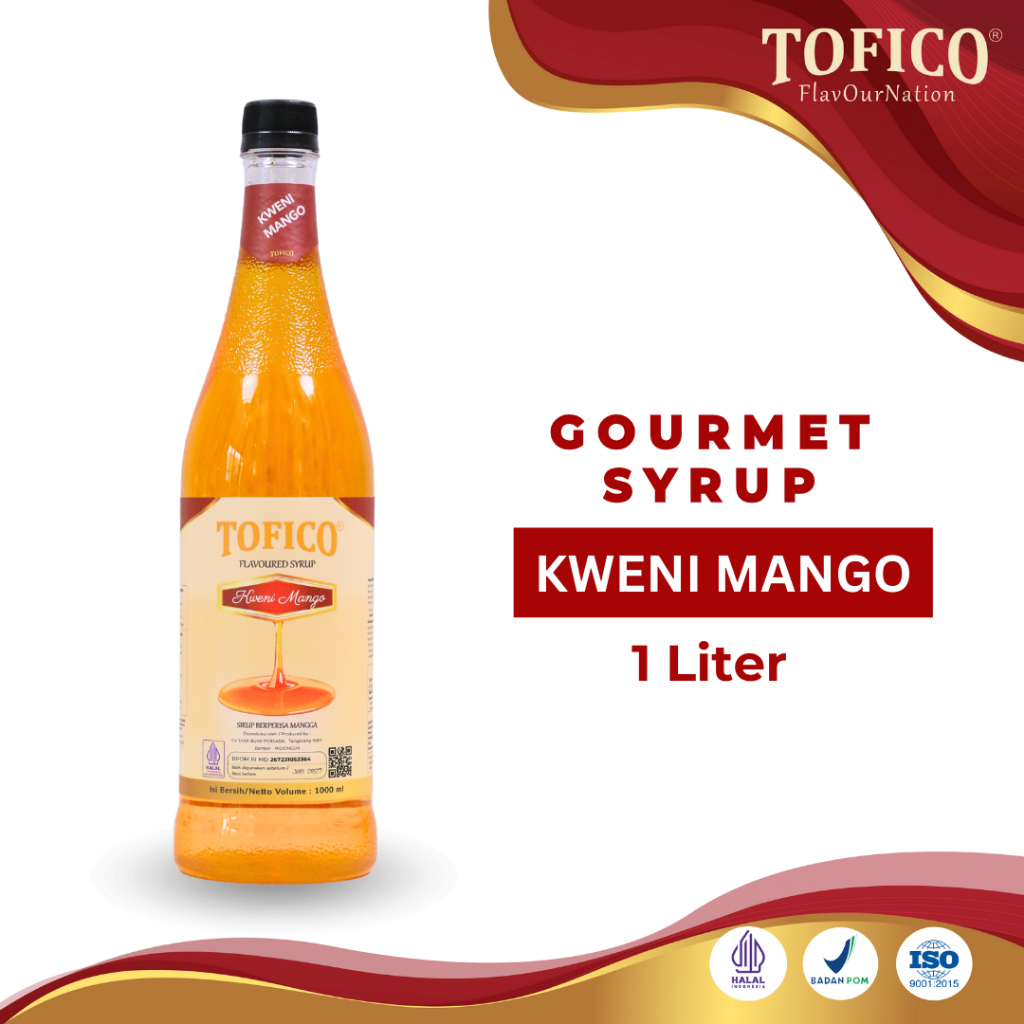 

Syrup Mango Kweni Tofico / Sirup Rasa Kweni Premium 1 Liter / Tofico Syrup Official