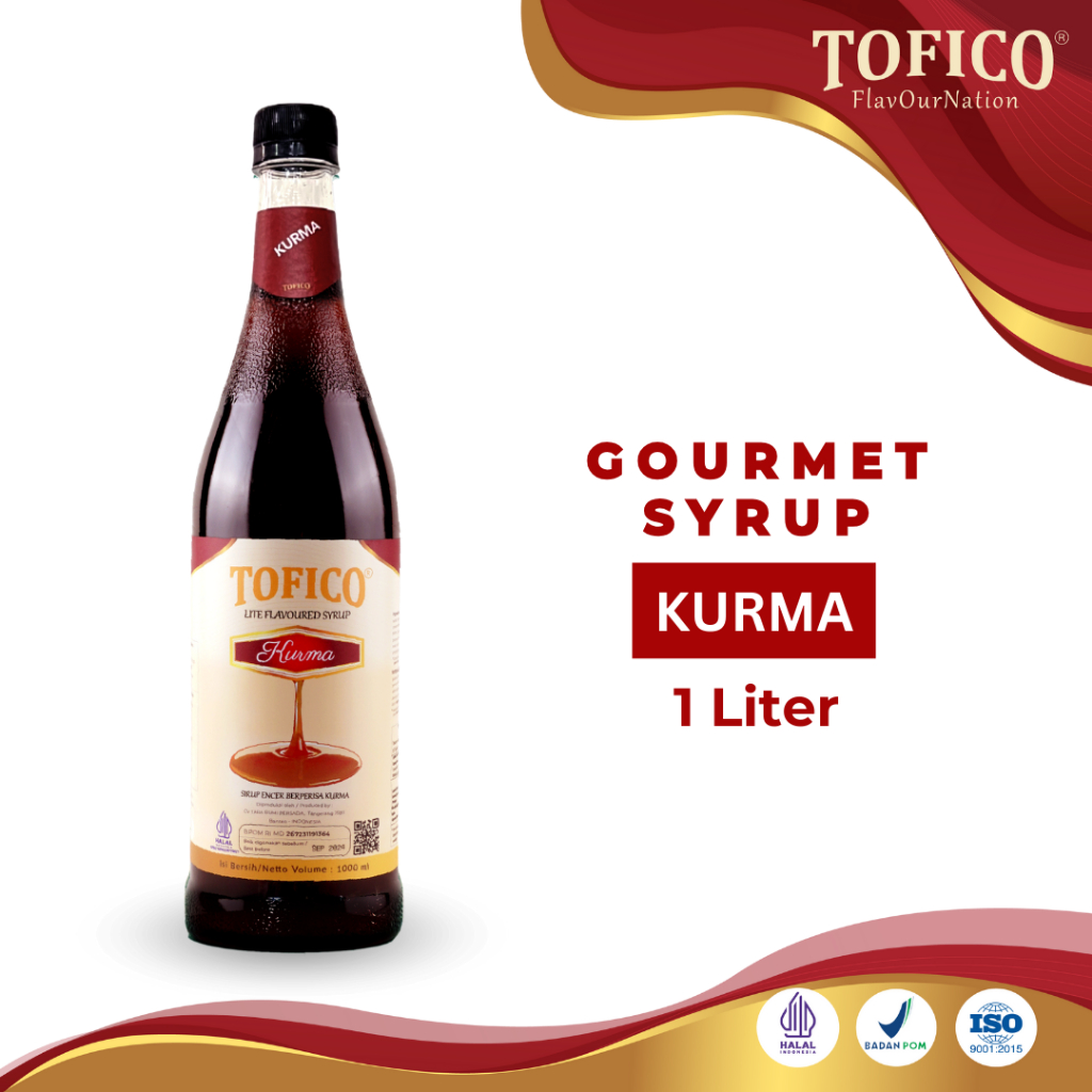 

Syrup KurmaTofico / Sirup Rasa Kurma Premium 1 Liter / Tofico Syrup Official