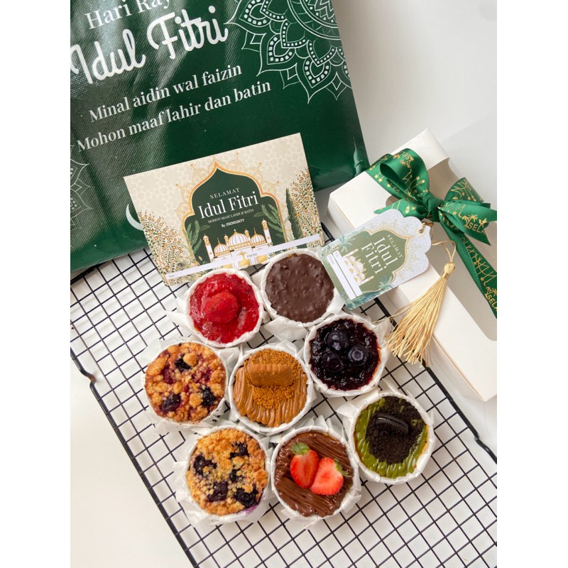 

MINI BASQUE BURNT CHEESECAKE & MARBLE CHEESE BROWNIE HAMPERS LEBARAN/IDUL FITRI