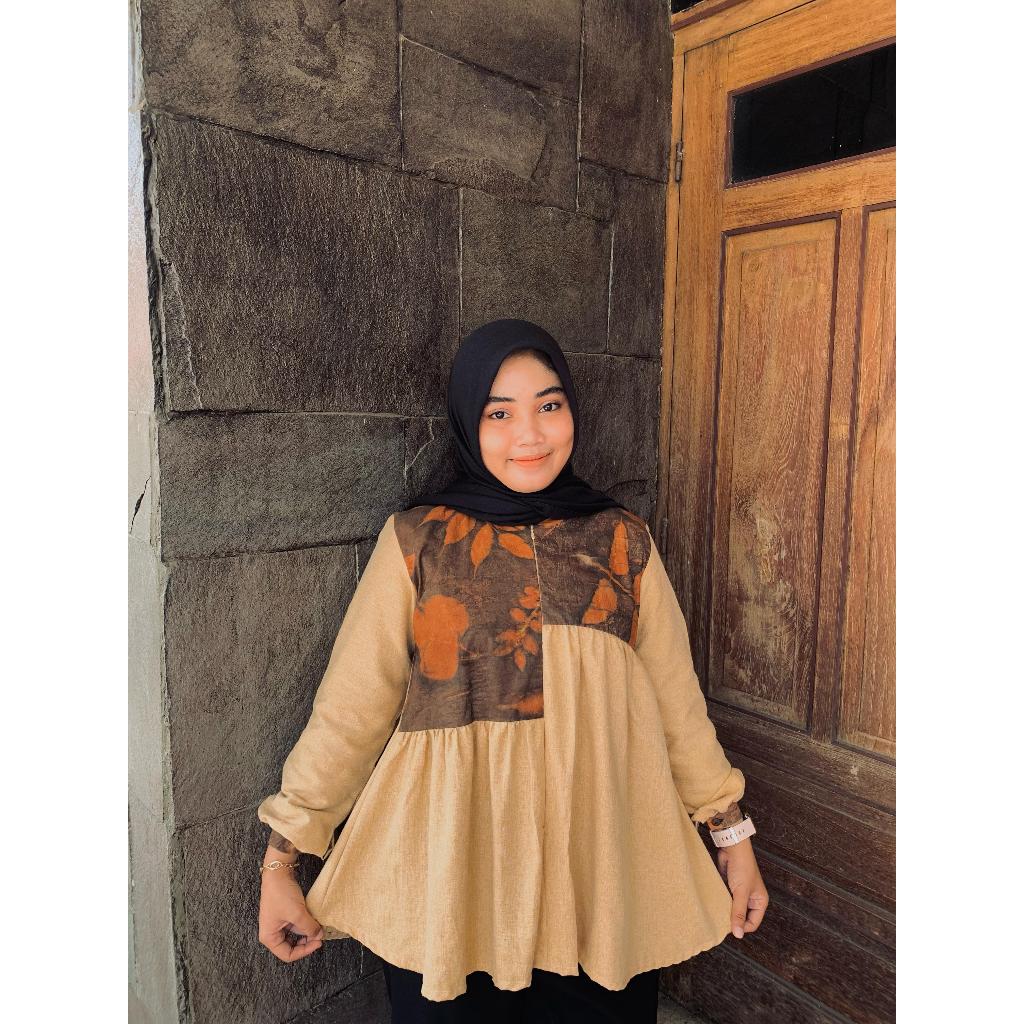 ABIYA BLOUSE - Syirka Ecoprint