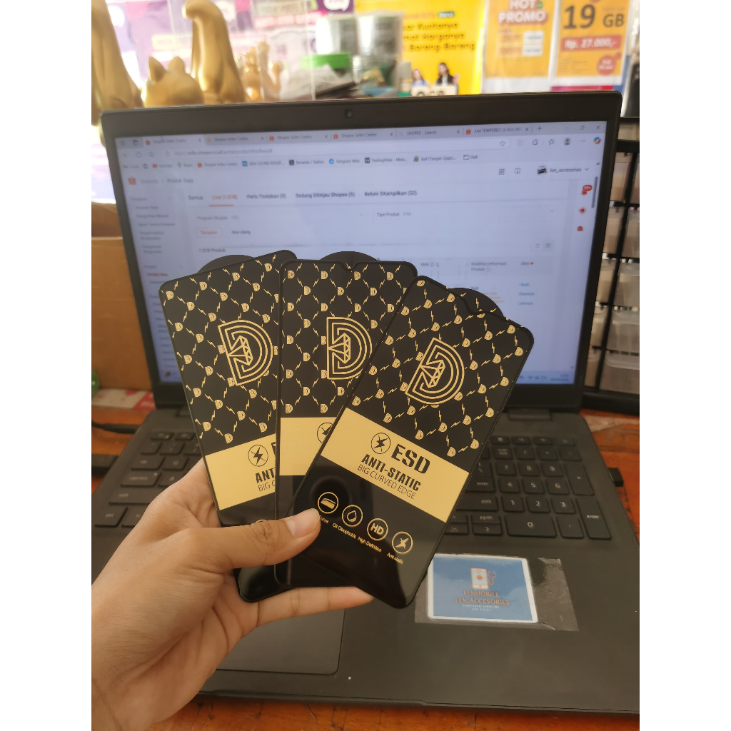 INFINIX NOTE 60 TEMPERED GLASS ANTI GORES ESD Anti-Static Big Curved Edge