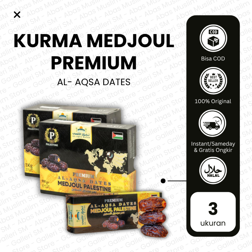 

Kurma Medjoul Premium Al Aqsa Dates 250 500 gr Jumbo Palestine Medjool 1 Kg Korma Medjol