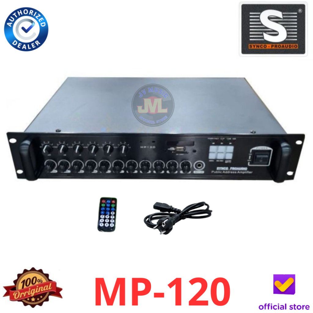 Synco Proaudio MP120 Public Address System PA Amplifier TOA Original Synco MP-120