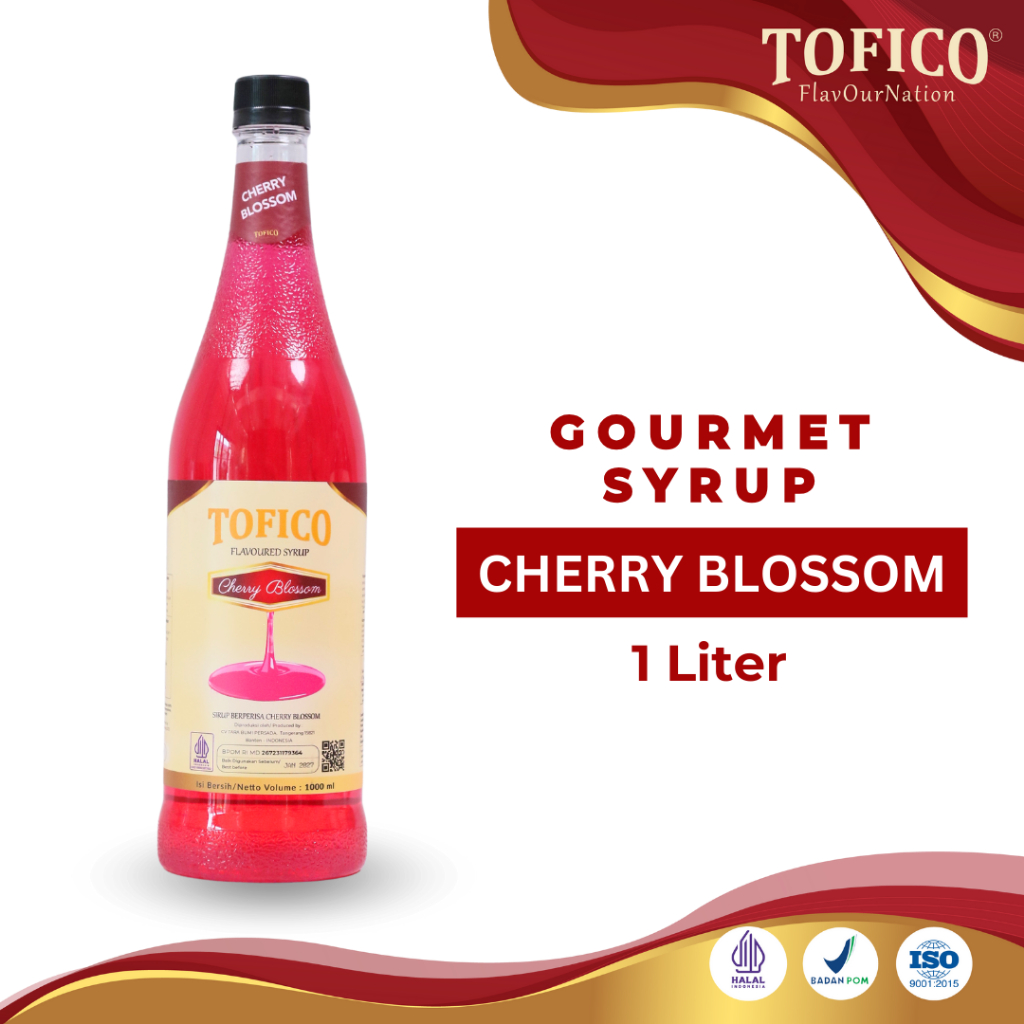 

Syrup Cherry Blossom Tofico / Sirup Rasa Bunga Sakura Premium 1 Liter / Tofico Syrup Official