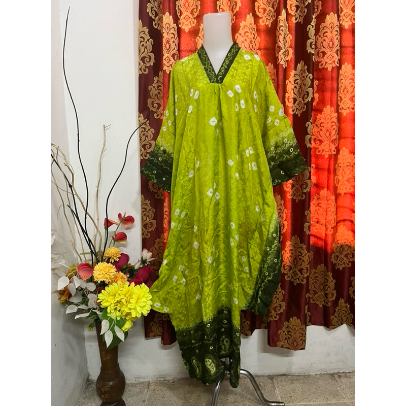 Gamis kaftan jumputan