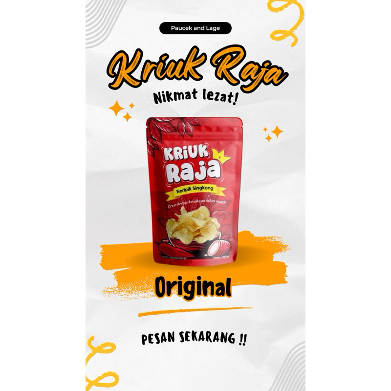 

100 Gram Keripik Singkong Original Kriuk Raja