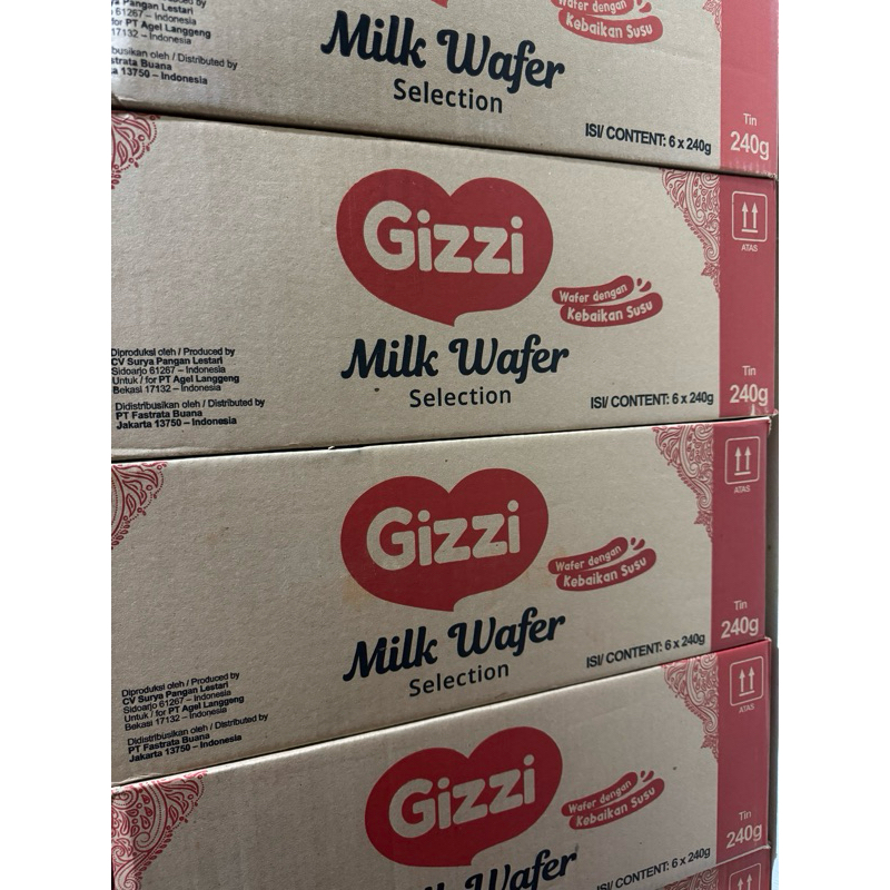 

Gizzi Milk Wafer Selection 240g ( satu dus isi 6 kaleng )